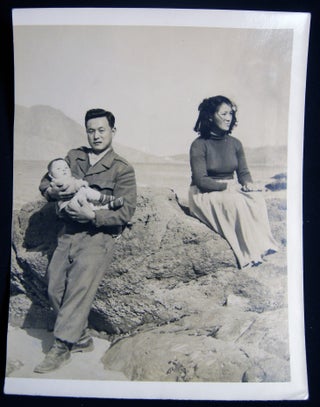Item #030207 Circa 1950 Photograph of Kang, His Daughter and His Wife. Korea - 20th Century -...