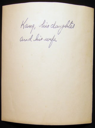 Circa 1950 Photograph of Kang, His Daughter and His Wife