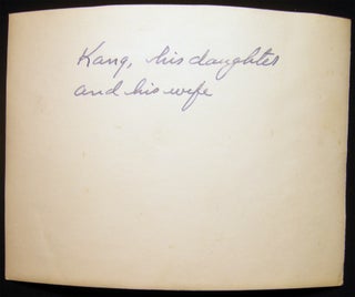 Circa 1950 Photograph of Kang, His Daughter and His Wife