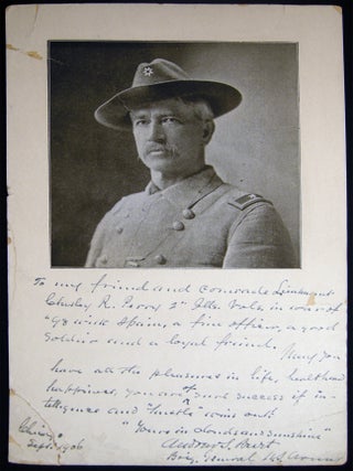 Item #030213 1906 Portrait Card of Brigadier General Andrew S. Burt, Inscribed, Signed and with a...