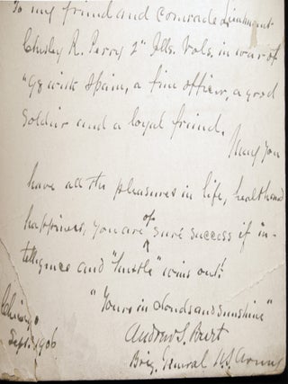 1906 Portrait Card of Brigadier General Andrew S. Burt, Inscribed, Signed and with a Short Note
