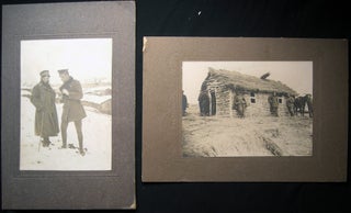 Item #030216 Circa 1919 Two Cabinet Card Photographs Russian Soldiers & Officers. Russia -...