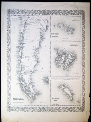 Patagonia, South Orkney or Powell's Group, Falkland Islands and South Georgia Island. South America - 19th Century.