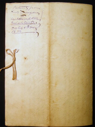 Circa 1850 Manuscript Copy of the Patent from Governor Dongan to East Hampton Inhabitants. Americana - 19th Century -.