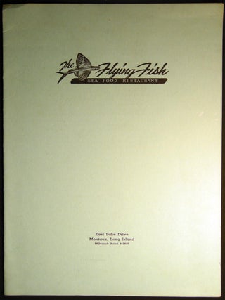 Item #030318 Circa 1975 Menu for The Flying Fish Sea Food Restaurant East Lake Drive Montauk Long...