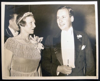 Item #030321 1936 Photograph of Robert Gardiner & Mrs. Frank Vanderlip attending the Velvet...