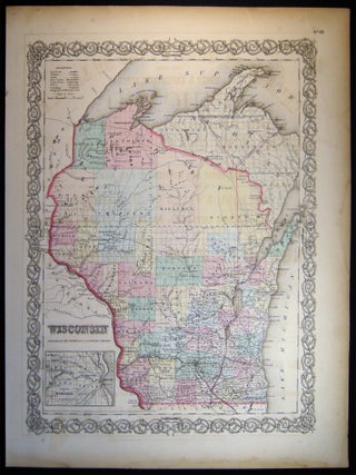 Item #030323 Wisconsin. Americana - 19th Century - Cartography - Map of Wisconsin