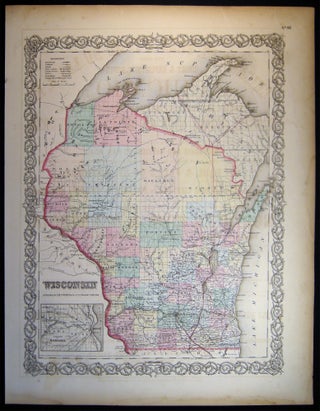 Item #030323 Wisconsin. Americana - 19th Century - Cartography - Map of Wisconsin