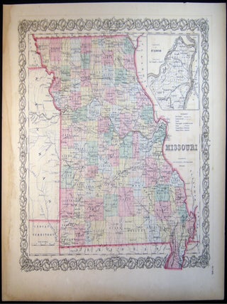 Item #030325 Missouri. Americana - 19th Century - Cartography - Map of Missouri