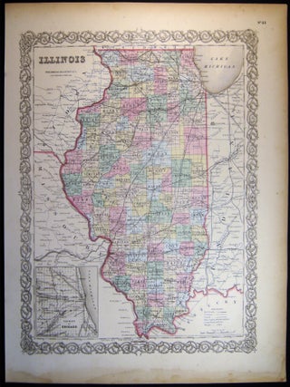 Item #030326 Illinois. Americana - 19th Century - Cartography - Map of Illinois