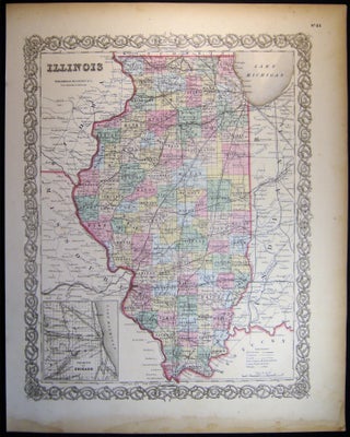 Item #030326 Illinois. Americana - 19th Century - Cartography - Map of Illinois