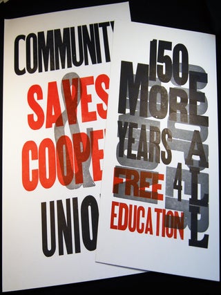 Item #030328 Free Cooper Union Protest Posters. Americana - 21st Century - Politics - Revolution...