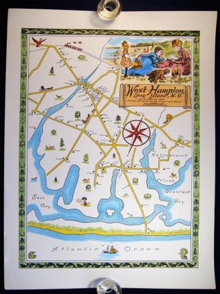 Item #030329 West Hampton Long Island, N.Y. As it Was in 1870 Showing Each House and the Owners...