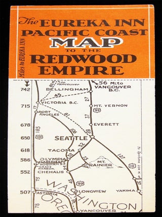 Item #030332 The Eureka Inn Pacific Coast Map to the Redwood Empire. Americana - 20th Century -...