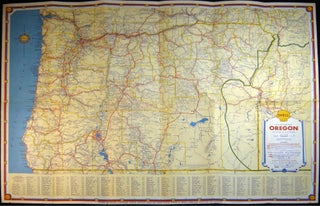 1935 Shell Road Map Oregon