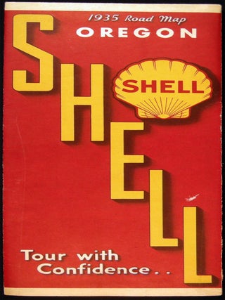 1935 Shell Road Map Oregon