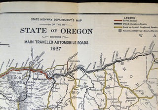 State Highway Department's Map of the State of Oregon Showing Main Traveled Automobile Roads 1927