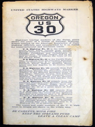 State Highway Department's Map of the State of Oregon Showing Main Traveled Automobile Roads 1927
