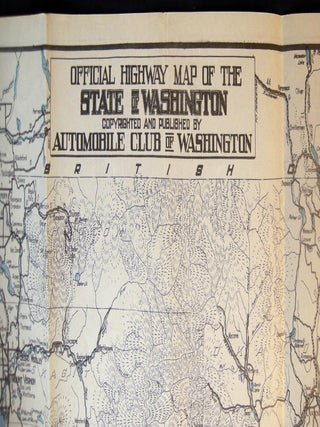 Item #030338 Official Highway Map of the State of Washington. Americana - 20th Century -...
