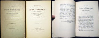 Item #10592 Historique De La Societe D'Agriculture Commerce, Sciences et Arts Du Departement De...