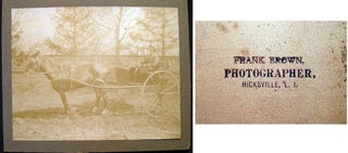 Item #11047 Photograph of a Two-Wheel Buggy & Horse & Driver Taken By Frank Brown, Photographer...