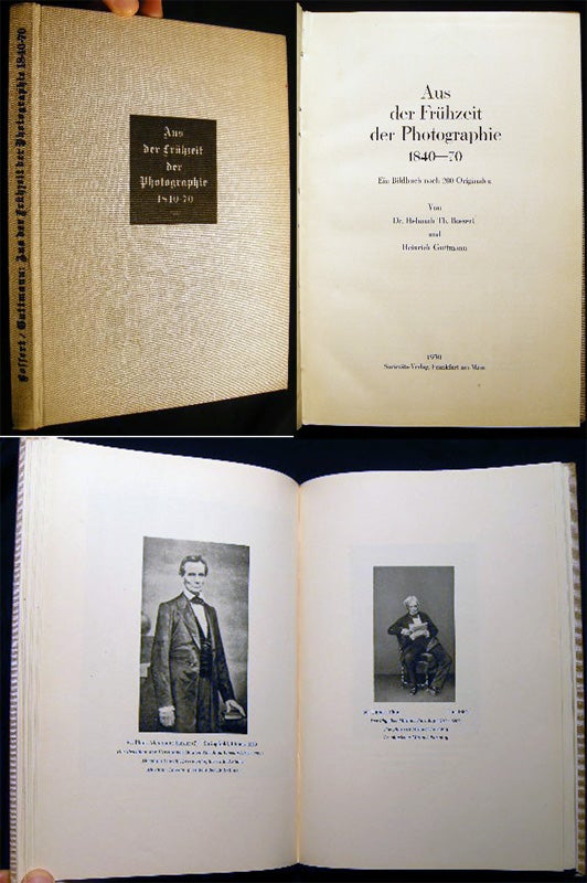 Item #11186 Aus Der Fruhzeit Der Photographie 1840-70 Ein Bildbuch Nach 200 Originalen. Dr. Helmuth Th. Bossert, Heinrich Guttmann.