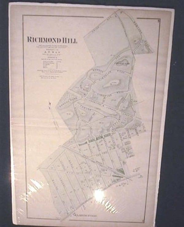 Item #11575 Original Map of Richmond Hill Long Island. Beers Atlas.