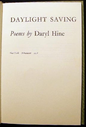 Daylight Saving: Poems