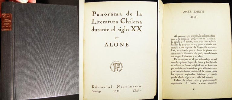 Item #12705 Panorama De La Literatura Chilena Durante El Siglo XX. Alone.