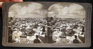 Item #12768 Photographic Stereoview of Jerusalem, City of Domes, Palestine. Jerusalem