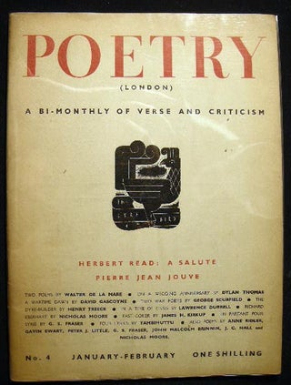 Item #13026 Poetry (London) A Bi-Monthly of Modern Verse and Criticism No. 4 January-February...