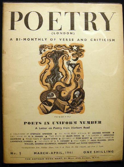Item #13027 Poetry (London) A Bi-Monthly of Modern Verse and Criticism No. 5 March-April, 1941: Poets in Uniform Number. Poetry.