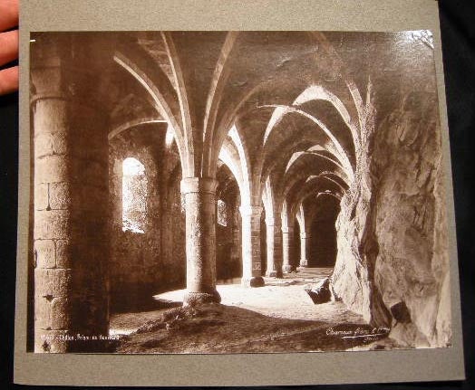 Item #13933 Large Format 19th-Century Switzerland Chillon Prison De Bonivard Photograph By Charnaux Freres & Cie Geneve. Switzerland.
