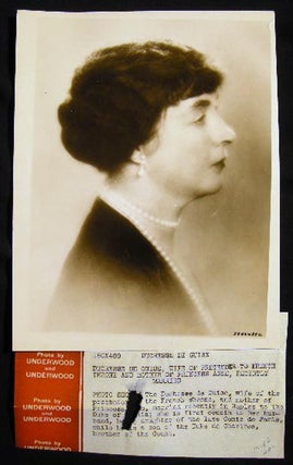 Item #14186 C 1920s Photograph Duchess De Guise. Duchess De Guise