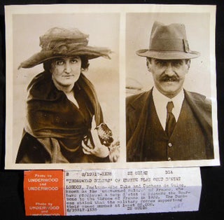 Item #14187 C 1920s Photograph Duke And Duchess De Guise. Duke And Duchess De Guise