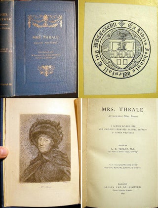 Item #14254 Mrs. Thrale Afterwards Mrs. Piozzi A Sketch of Her Life and Passages from Her...