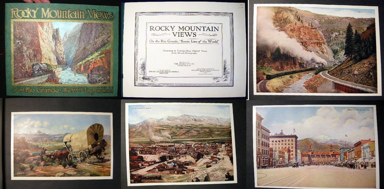 Item #14330 Rocky Moutnain Views on the Rio Grande, "Scenic Line of the World" Consisting of Twenty-Three Colored Views from Recent Photographs. The Interstate Co.