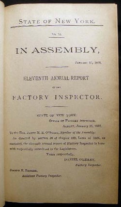 Eleventh Annual Report of the Factory Inspector of the State of New York. Transmitted to the Legislature January 25, 1897.