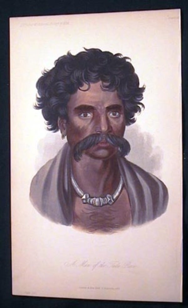 Item #15743 Hand-Colored Lithograph of a Man of the Tuda Race. Tuda.