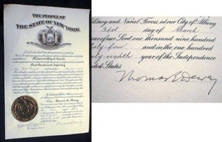 Item #16518 Governor Thomas E. Dewey Document Signed. Thomas E. Dewey