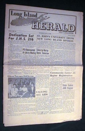 Item #16731 Long Island Herald Vol. 8, No. 35 Thursday, Oct. 6, 1955. Long Island Herald