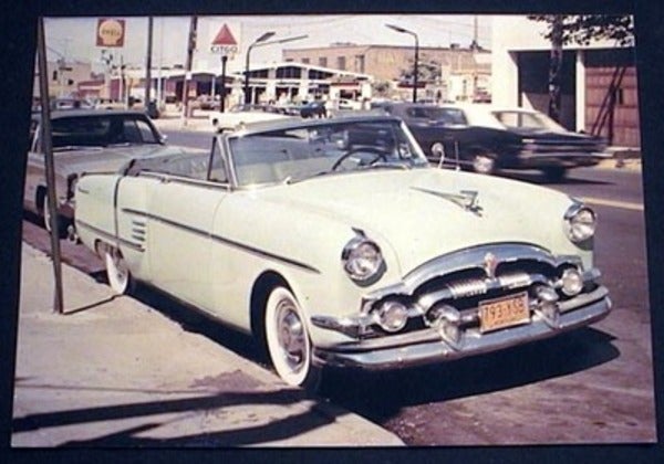 Item #16766 C. 1960s Photograph of Packard Convertible 1956 at 65th Streeet Near 7th Avenue Brooklyn New York. Brooklyn.
