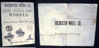 Item #16802 Illustrated Advertisement Flyer for the Rochester Wheel Co., Manufacturers of Hubs,...