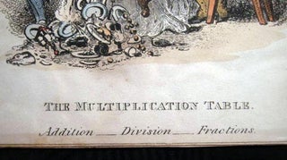 The Multipication table Original Hand Coloured Engraving By William Heath After Smith