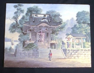 Item #17318 Original Watercolor Japan Landscape Art. Anonymous