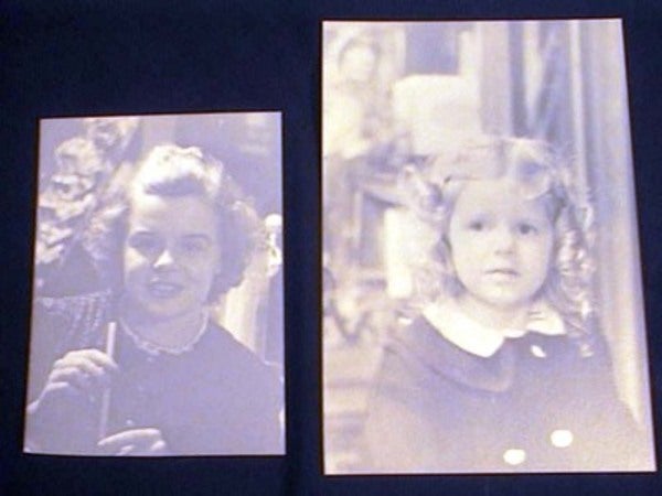 Item #17381 C. 1930s 2 Photographs of Girls Who May Have Thought They Looked Like Shirley Temple at One Time. Photography.
