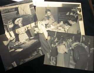 Item #17407 C. 1930s Group of Large Format Photographs of a Party with Costumes and Gambling....