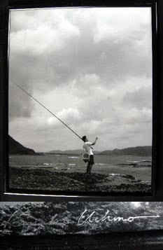 Item #17498 Fisherman, Amami Island Japan Black and White Photgraph Signed By Kanako Uchino....
