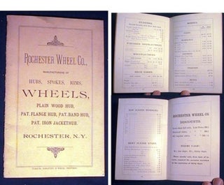 Item #17512 Rochester Wheel Co., Manufacturers of Hubs, Spokes, Rims, Wheels, Plain Wood Hub,...