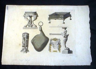 Item #17600 Original Decorative Arts Plate Engraved By V. Raineri Hand Colored. V. Raineri